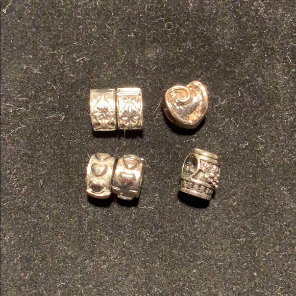 Bundle of 6 Bracelet spacers Heart/Wine Barrel - Picture 1 of 10